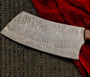 Vente en gros de couteau de cuisine Damas en acier à haute teneur en carbone couperet Hachoir fait à la main OEM personnalisable - Product Image 4