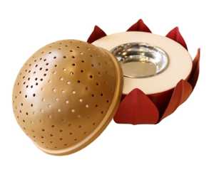 ที่จุดธูปโลหะสีแดงมีกลิ่นหอมสำหรับบ้านโรงแรม - Product Image 2