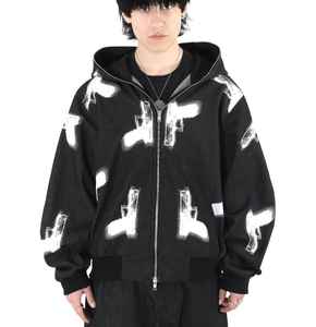 Sweats à capuche respirants pour homme, 100% coton personnalisé bouffée impression Logo hiver poids lourd sweat à capuche surdimensionné pour hommes pull à capuche - Product Image 2