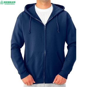 Sweat-shirts pour hommes 2024, à fermeture éclair, confortables, en molleton de coton, en tissu éponge français, respirants, à séchage rapide, brodés, coupe classique, nouveaux - Product Image 1