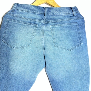 Jeans à jambes larges pour hommes, style streetwear, 100% coton, personnalisables avec des patchwork à carreaux et des effets de délavage à l'acide et d'autres techniques - Product Image 6
