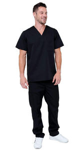 Uniformes de gommage d'hôpital pour hommes | Uniforme médical en coton Polyester pour infirmières ensemble de 2 pièces Logo personnalisé - Product Image 3