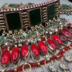 Collar de Cuentas de Cobre Hechas a Mano de Estilo Tribal Afgano, Accesorio de Moda Étnico Vintage, Diseño Tradicional Bohemio para Mujer - Product Image 3