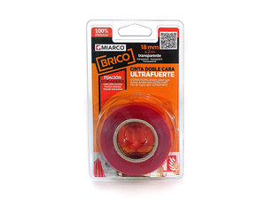 Nastro biadesivo trasparente ultra resistente 2mx18mm (Miarco 11045) - Product Image 1