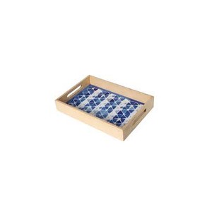 Plateau de service en bois naturel fait à la main de luxe poignée en métal artisanat indien plateau de service rectangulaire naturel - Product Image 6