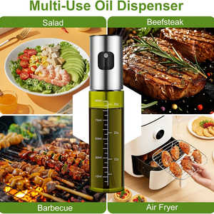 Pulvérisateur d'huile en verre sans BPA de 100 ml avec design anti-lumière, vaporisateur ergonomique pour friteuse à air, salades, barbecue et rôtissage - Product Image 4