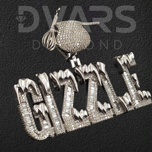 จี้คุณภาพสูงแบบยูนิเซ็กซ์ ผลิตตามสั่ง เงินแท้ 925 ประดับเพชรเลี้ยงในห้องปฏิบัติการ ชุบทองคำขาว โลโก้แบบ Iced Out สไตล์ฮิปฮอป สำหรับงานปาร์ตี้ - Product Image 5