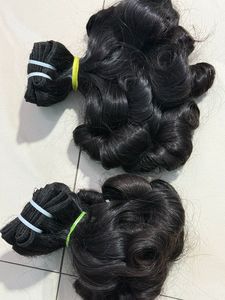 100% indien Temple cuticule aligné doux naturel bébé bouclés couleur claire non traité cheveux humains trame armure Extensions - Product Image 6