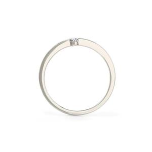 Anillo de diamante cultivado en laboratorio de oro blanco de 14K, anillo de banda de diamante creado en laboratorio de tres piedras, joyería de banda Unisex, joyería de laboratorio CVD/HPHT - Product Image 2