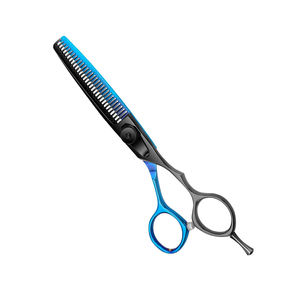 Soins de beauté ciseaux amincissants de barbier 6.5 pouces lames tranchantes 30 dents ciseaux amincissants avec vis réglable noire - Product Image 1