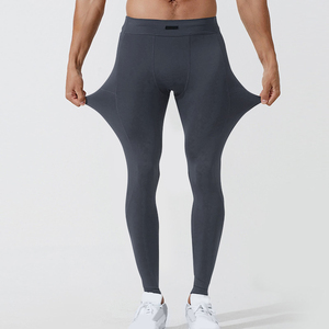 Leggings de yoga à taille élastique de haute qualité, taille mi-haute pour homme, compression confortable et légère pour la remise en forme et l'entraînement en salle de sport - Product Image 1