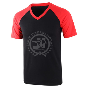 2024 coton en gros de haute qualité hommes plaine T-Shirts personnalisé col en V hommes T-shirts blancs surdimensionné T-shirts pour printemps été - Product Image 4