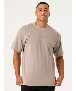 Nouveau style 220gsm 100% coton T-shirt uni vierge Impression personnalisée T-shirts pour hommes grande taille surdimensionnés - Product Image 4