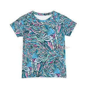 Camiseta de sublimación personalizada para mujer Camiseta de sublimación estampada informal de ajuste suave de poliéster para verano - Product Image 1