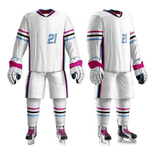 Uniformes de Hockey sobre Hielo Profesionales Personalizables, Cómodos y Duraderos, Camisetas de Equipo de Poliéster, Uniforme de Hockey sobre Hielo Juvenil - Product Image 1