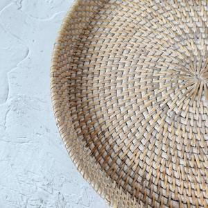 Elegante Bandeja Redonda de Conchas Marinas de Ratán para Regalo de Navidad, Decoración de Mesa Hecha a Mano para Comidas Festivas - Product Image 4