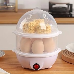 Cuiseur à œufs électrique Myrva à 2 niveaux pour 1 à 6 œufs, appareil de cuisine domestique - Product Image 3