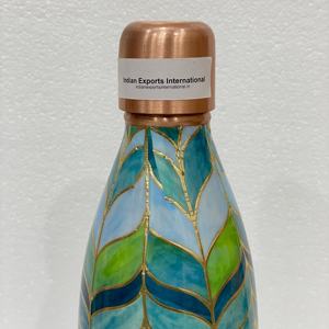 Botella de agua ecológica de cobre de 1 litro con acabado esmaltado personalizable, portátil para el hogar, oficina, uso al aire libre, IEI 25 - Product Image 2