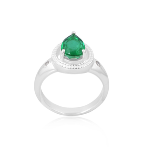 Último anillo de piedras preciosas de circonita cúbica Natural de Plata de Ley 925 joyería personalizada para regalo de mujer para ella - Product Image 1