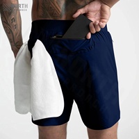 Maillots de bain personnalisés pour hommes, shorts de bain ajustés à séchage rapide de 7 pouces, doublure de compression, poches zippées, taille élastique, maillots de bain