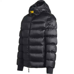 Vêtements d'extérieur Veste imperméable personnalisée pour hommes Bomber d'hiver brillant Vestes à capuche chaudes et épaisses pour hommes et femmes - Product Image 4