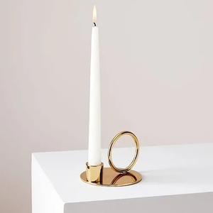 Brûleur d'encens décoratif de luxe en métal doré de style nordique moderne, porte-bougie, bougeoir pour la maison - Product Image 5