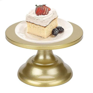 Soporte de pastel de un solo nivel Soporte de pastel con acabado dorado Celebración de fiesta de cumpleaños Soporte de pastel de metal de alta calidad a un precio razonable - Product Image 5