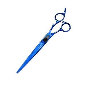 High Quality Grooming <b>Scissors</b> With Sharp Blade Blue Color Coated Pet Straight <b>Dog</b> Grooming <b>Scissor</b> With Finger Rest - Product Image 3