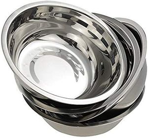 Custom Logo Stainless Steel Round Mixing Bowl for Salad Vegetables Meat Baking Dough-for Restaurant Bakery Kitchen Use - Product Image 6