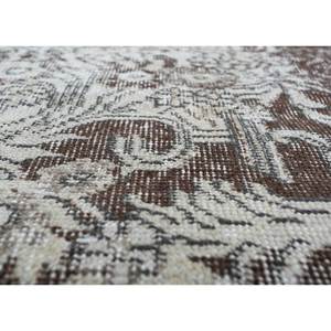 Tapis en laine noués à la main gris et noir vintage Pae-2180 – Nouveau motif médaillon abstrait fait main pour la maison, le couloir et le salon - Product Image 3