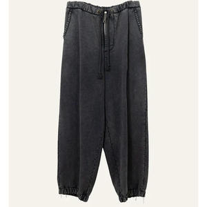 กางเกงกีฬาลำลองใส่ได้ทั้งชายและหญิงปักลายสไตล์สตรีทแวร์แนวสตรีทเทอร์รี่กรดซักได้ตามต้องการ - Product Image 1