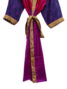 Ropa de mujer, ropa de playa de tamaño libre, bata larga, ropa de noche, bata de retazos, traje de baño, Kimono de seda Sari de verano para mujer - Product Image 3