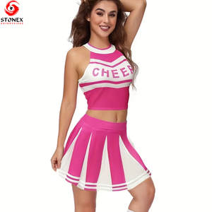 Nuevos Conjuntos de Uniformes de Animadoras a la Moda, Servicio OEM, Logotipo Personalizado, 100% Poliéster, Ropa de Práctica a Bajo Precio - Product Image 2