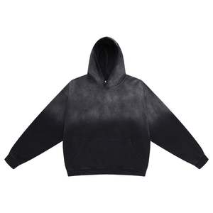 Personnalisé Dégradé Couleur Pull Hommes Sweat À Capuche Rétro Rue Robe avec Soleil Délavé Automne Ras Du Cou À Capuche Col - Product Image 2