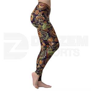Nouvelle mode Tie Dye Yoga Leggings pour femmes taille haute Push-up élastique Sublimation hanche pantalon Fitness Leggings en vente - Product Image 4