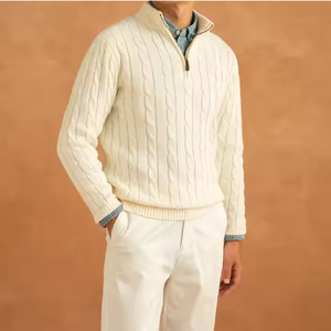 Sweat-shirt personnalisé pour homme, logo personnalisé, tricot, col rond, pull d'hiver, anti-froissement, broderie, respirant, 100% coton - Product Image 4