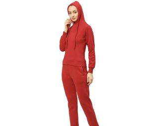 <b>Women</b> Fashionable Unique Design Breathable Heavyweight Solid Polyester Cotton Hooded Printed Tracksuit Comfortable Casual Winter - Product Image 4