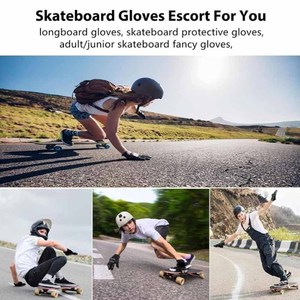 Gants de skateboard Protecteurs de mains en cuir Coussinets d'équipement Gants de patinage confortables - Product Image 6