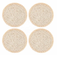 Premium Glasperlen Untersetzer Elegantes Design Tisch dekoration Matte Nachhaltiges Getränke pad zum Essen Hochzeits veranstaltungen