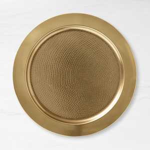 Metal de forma redonda de diseño antiguo para placa de cargador, vajilla de mesa ecológica segura para uso doméstico, boda y oficina - Product Image 1