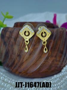 Alta calidad AD Tops aleación blanco 0.765 gramos par ligero uso diario joyería de moda al por mayor proveedor en línea - Product Image 2