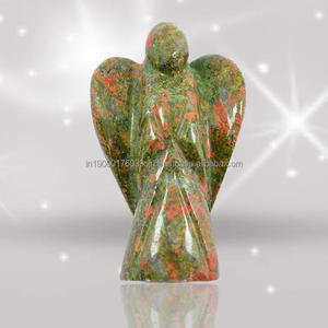 Proveedor al por mayor, piedra de ágata natural, piedra preciosa curativa, Angelita tallada a mano, cristales de ala, Ángel para decoración del hogar - Product Image 6