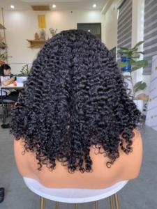วิกผมเวียดนามแบบใส HD Lace Front แบบสั้น 2*6  แสกกลาง  จัดเรียงเกล็ดผม  แบบหยิกยุโรป  พร้อมต่อผม - Product Image 2