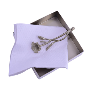 Porte-serviettes Lotus en forme de carré fini or luxueux pour tables à manger décor à la maison restaurant et porte-serviettes de fête - Product Image 4