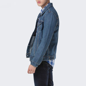 Vente de gros Jeans de qualité supérieure Vestes en jean stylées Veste en jean en coton pour homme Veste en jean décontractée avec impression de logo personnalisé pour hommes - Product Image 4
