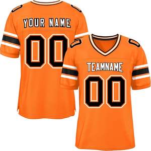 เสื้อกีฬาอเมริกันฟุตบอลระบายอากาศได้ดีผ้าโพลีเอสเตอร์แบบสั้นผ้าแห้งเร็วพิมพ์โลโก้ทีมแบบระเหิดขนาดพิเศษ - Product Image 5