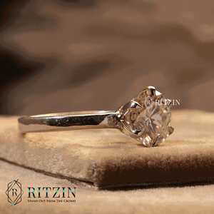 Round Cut Diamond Solitaire Style Engagement Ring For Women - Product Image 4