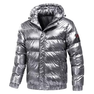 2025 personnalisé imprimé hommes hiver doudoune mâle rembourré bulle chaud manteaux décontracté Sport Style coton rempli imperméable veste - Product Image 1