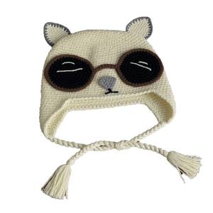 Bonnet en tricot super adorable pour femme, motif dessin animé mignon, fait main en fil de coton respirant, idéal pour l'hiver et les fêtes – Nouveauté très tendance - Product Image 5