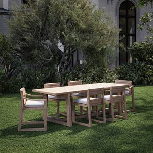 Ensemble de jardin extérieur en teck contemporain élégant avec design résistant aux intempéries - Product Image 2